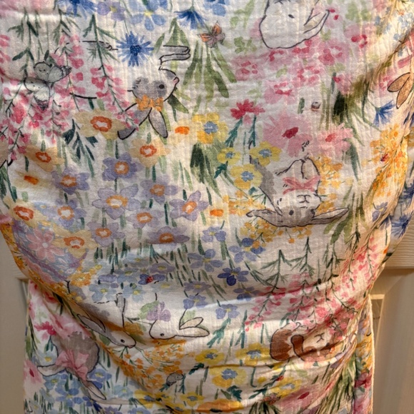 Envogue BunnyTales Dreamy Cotton Gauze Throw Easter Duck Green Plush NEW! - Picture 6 of 6